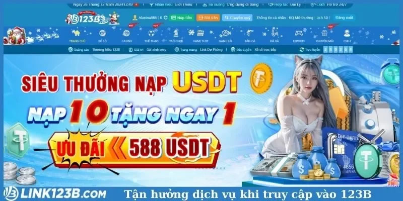 Tận hưởng dịch vụ khi truy cập vào 123B