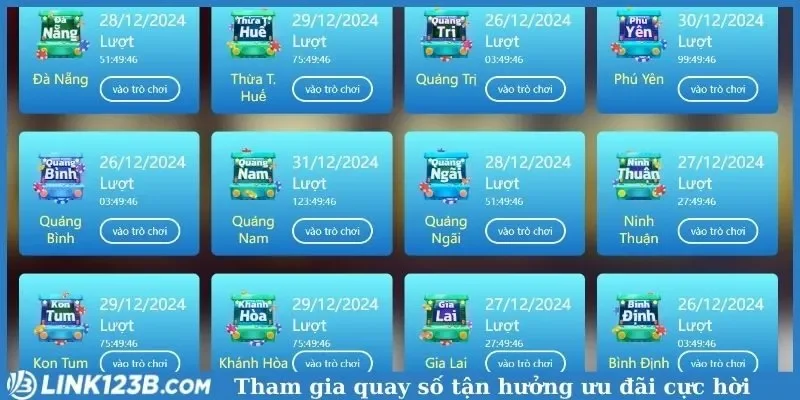 Tham gia quay số tận hưởng ưu đãi cực hời