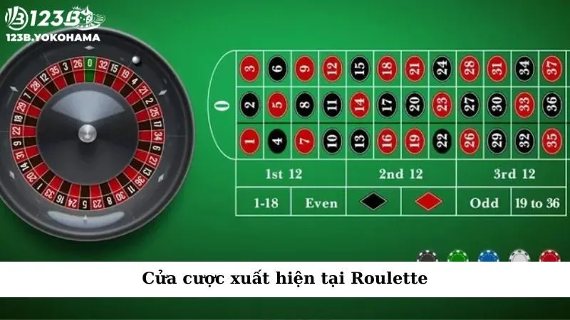 Cửa cược xuất hiện tại Roulette